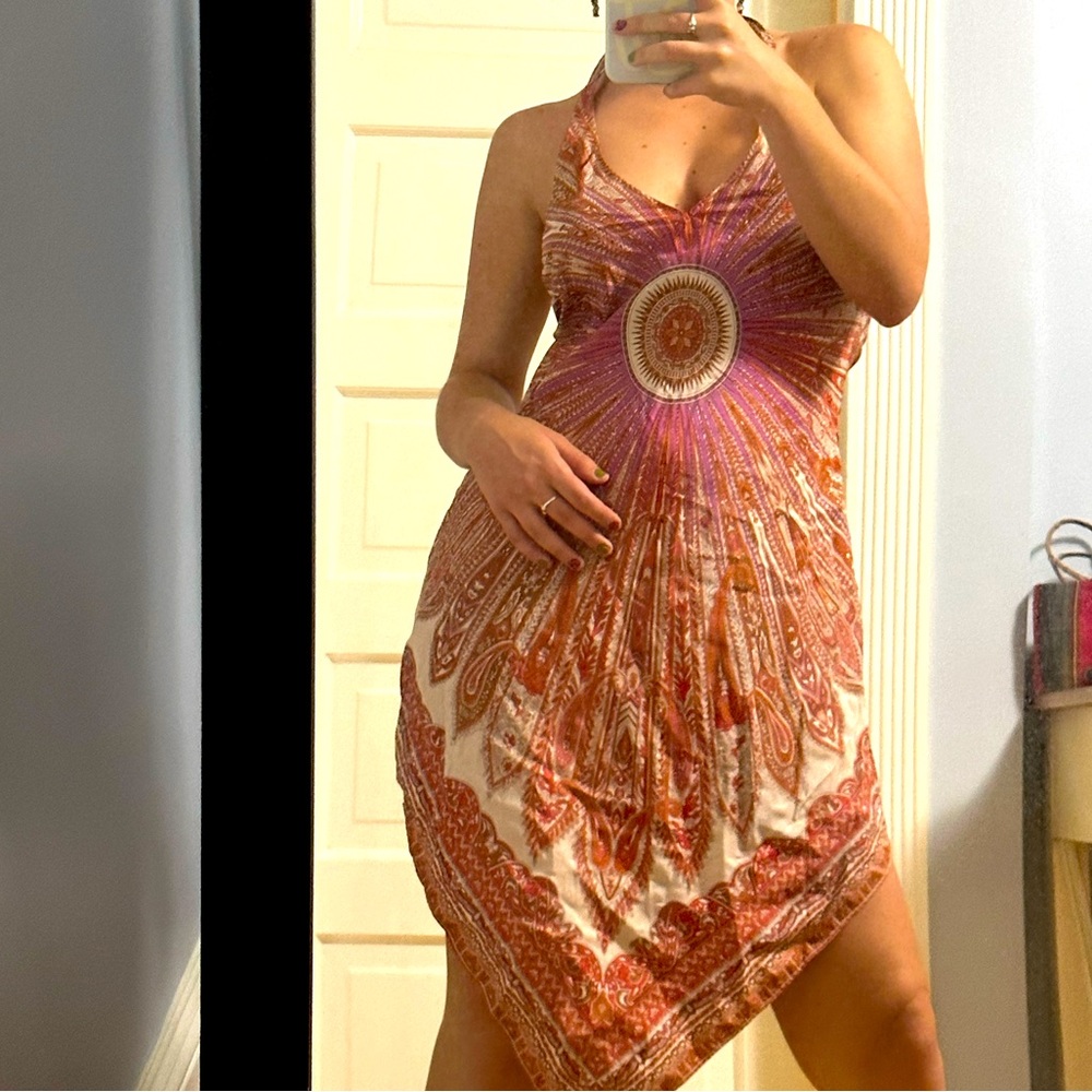 Boho Tommy Hilfiger v-cut backless dress